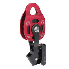 Alomejor climbing pulley with smooth surface reducing rope friction.