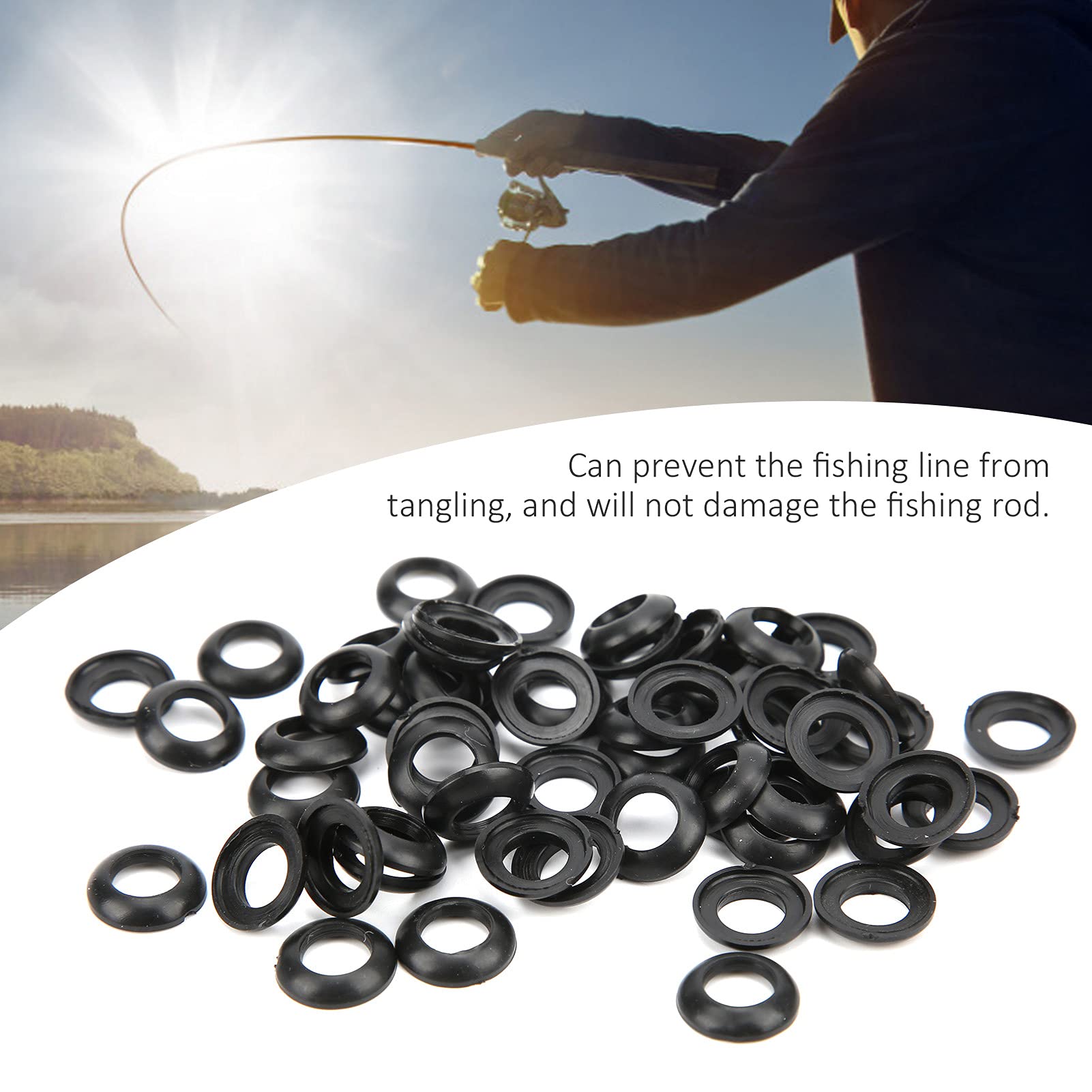Alomejor DIY rod-building rings arranged for customizing gear.
