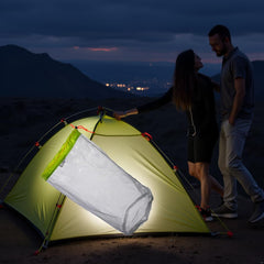Alomejor Drawess mesh bag ready for outdoor travel and hiking adventures.