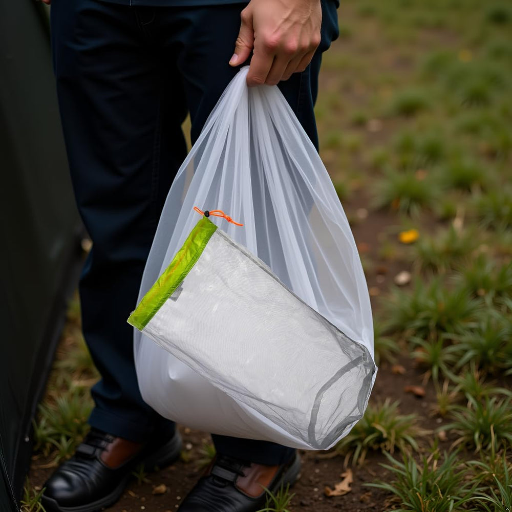 Alomejor Drawess mesh bag shows reinforced stitching for lasting outdoor use.