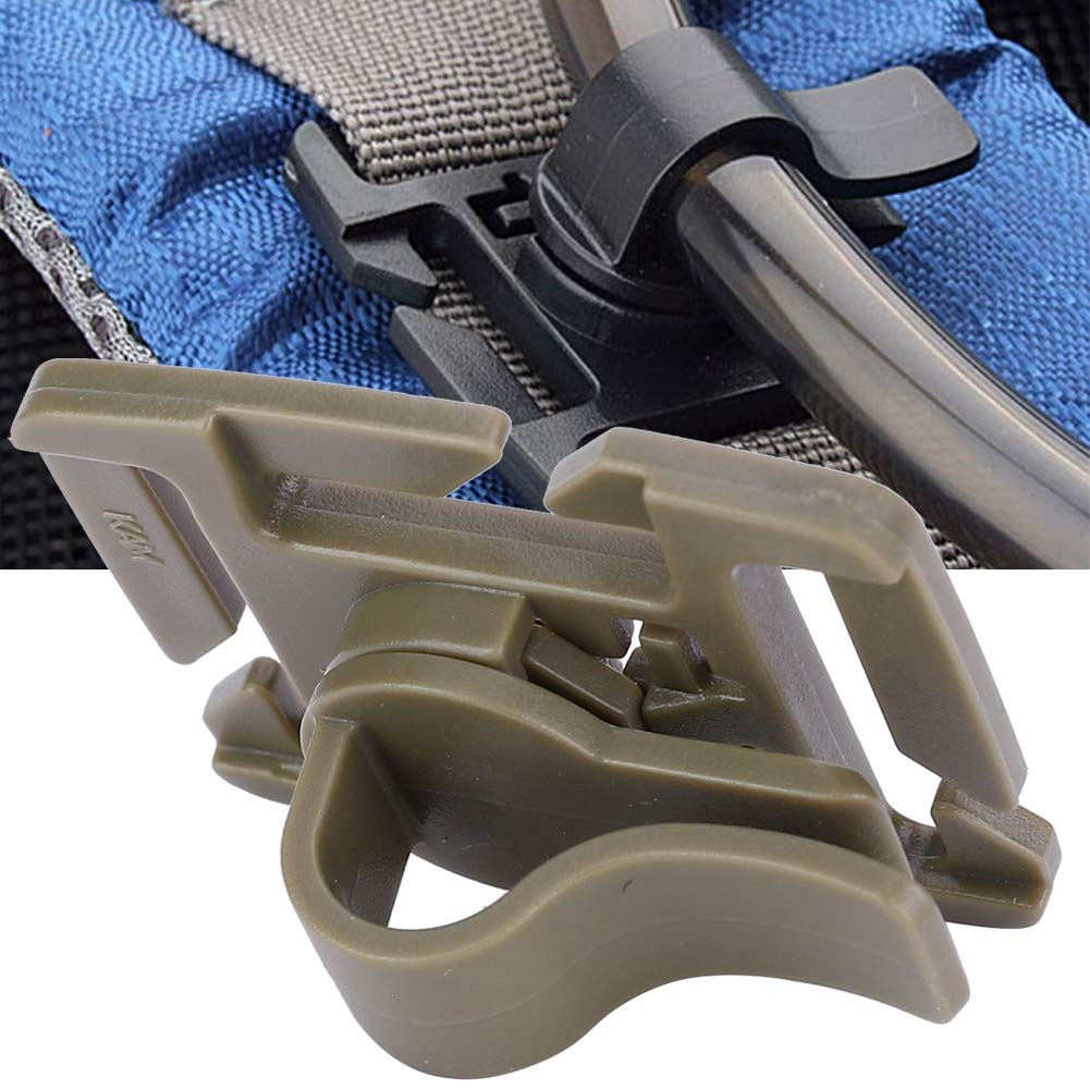 Alomejor drink tube clip installs easily without modifying straps.