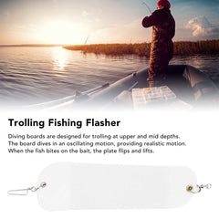 Alomejor Fishing Flasher plastic construction emphasizes durable glitter and build quality.