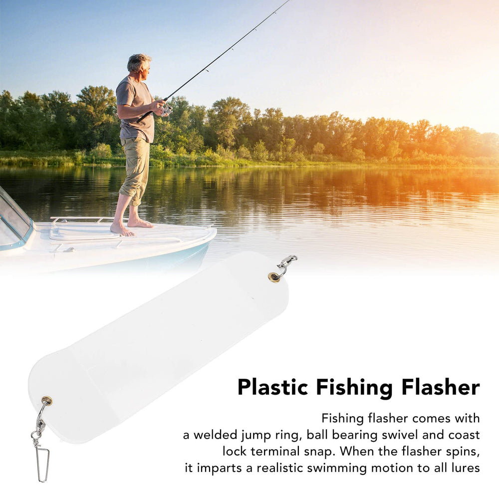 Alomejor Fishing Flasher vibration reflection highlights light-triggered attraction underwater.