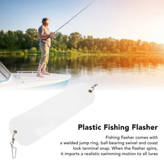 Alomejor Fishing Flasher vibration reflection highlights light-triggered attraction underwater.