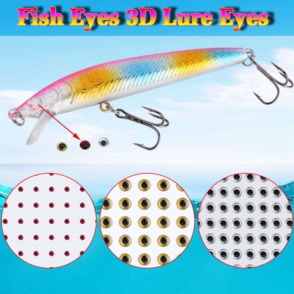 Close-up of 4mm silver 3D molded lure eyes for DIY flies and jigs