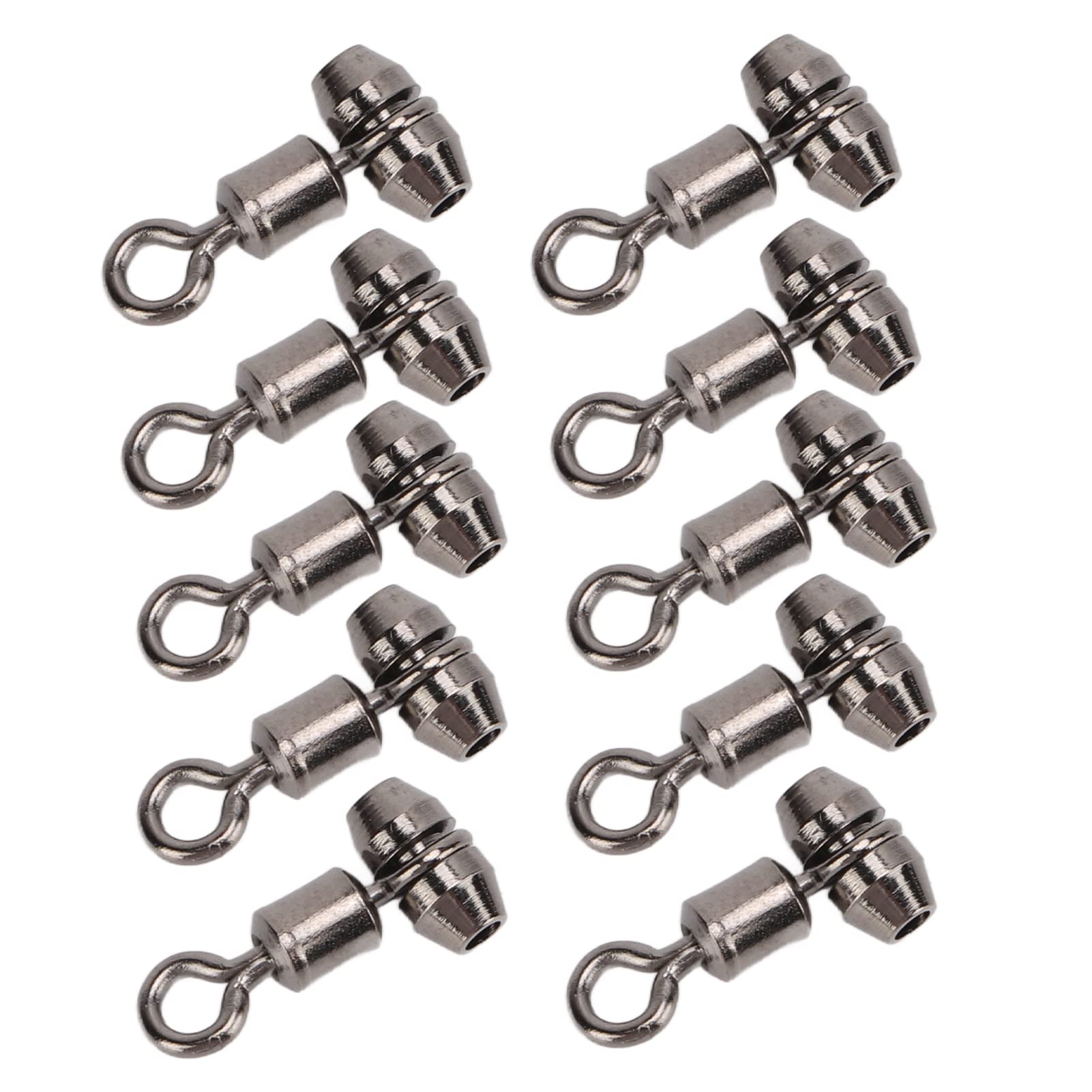 Alomejor rolling swivel front view shows compact nickel brass design for smooth rotation