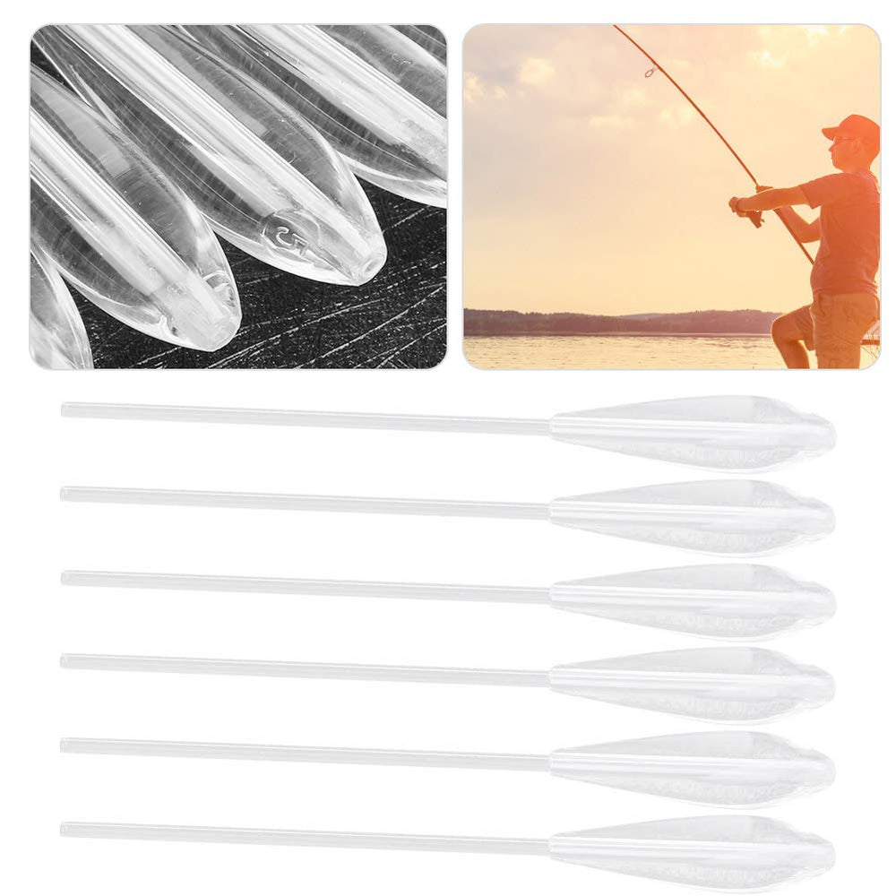 Alomejor closeup of clear acrylic sinkers with smooth finish.