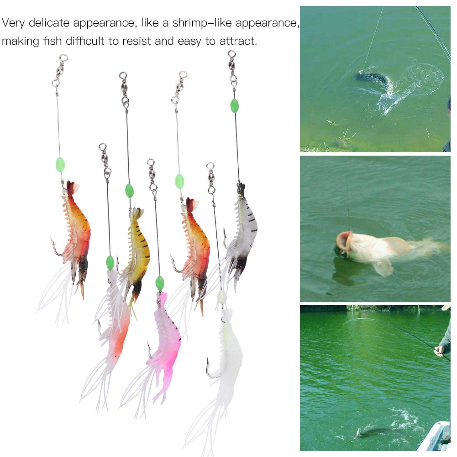 Alomejor lures offer lifelike shrimp shape to entice wary fish.