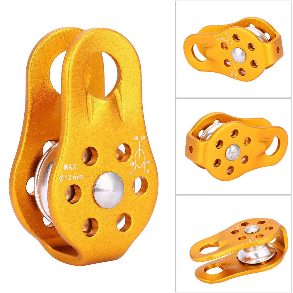 Alomejor pulley ideal for hauling, transporting, and aloft work.