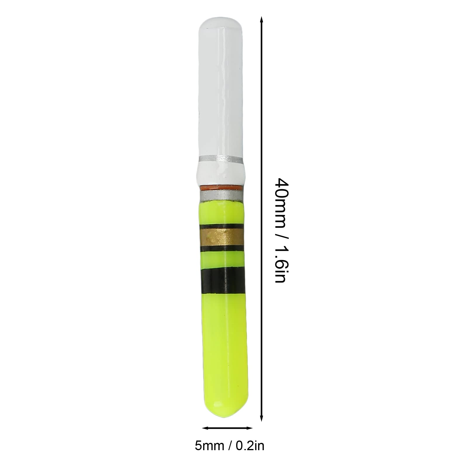 Three-pack glowing tail LED lights for night fishing – green
