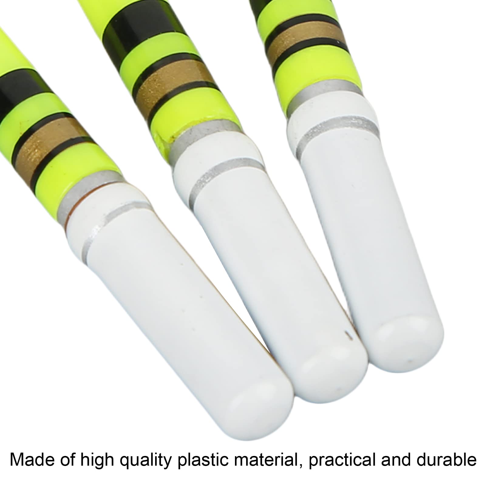 Close-up: glowing green tail light stick, size 40x5mm
