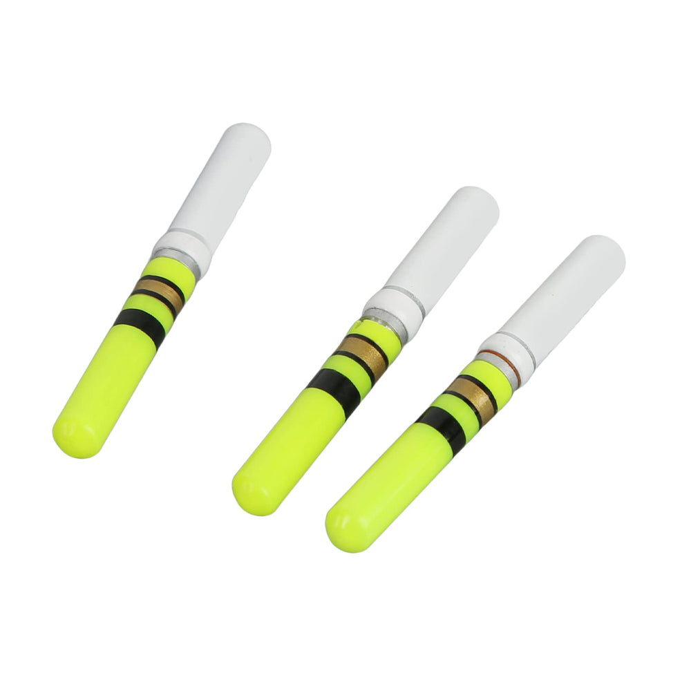 Green LED tail glow sticks attached to fishing setup