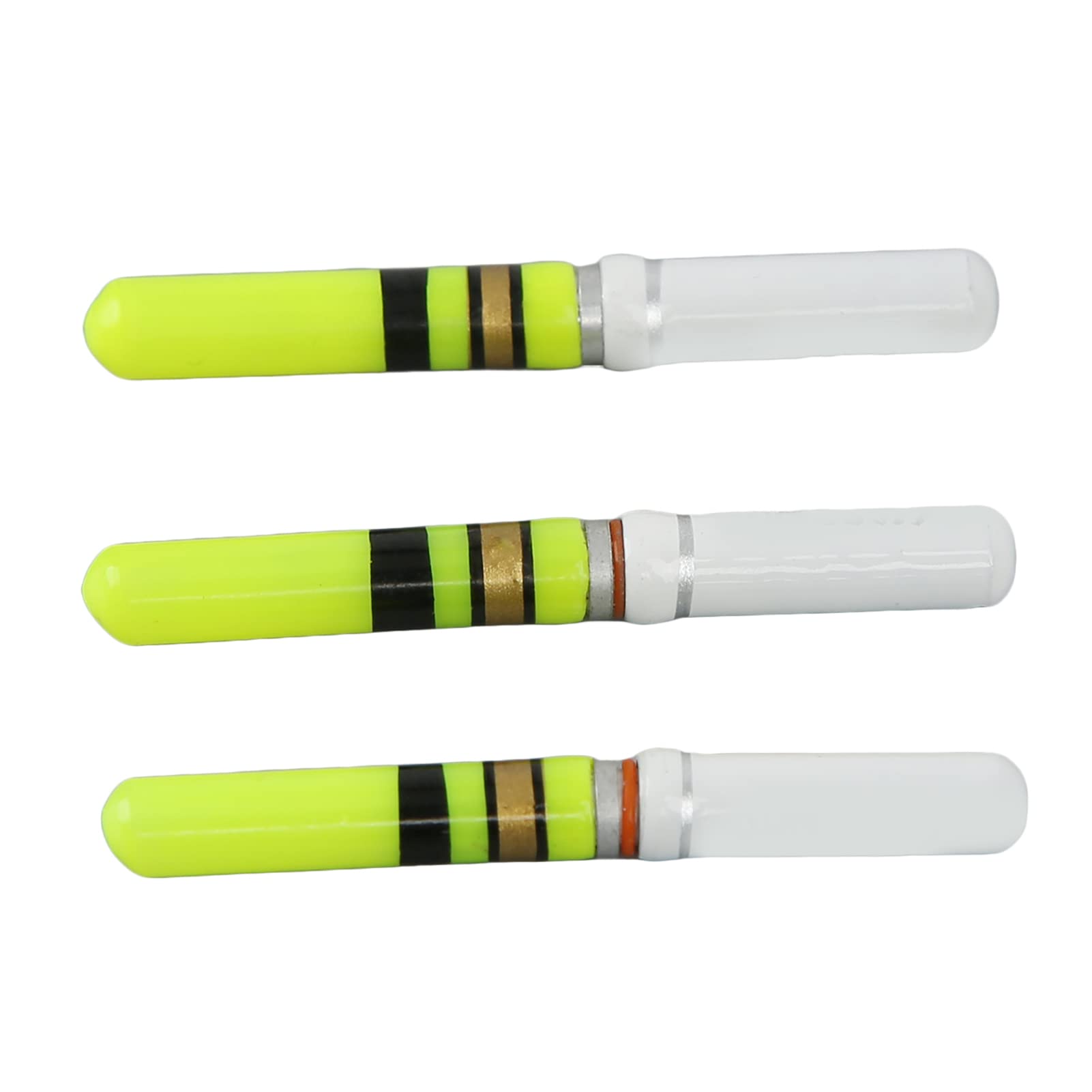 Waterproof night fishing floats with green glow sticks