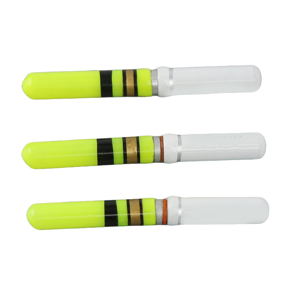 Waterproof night fishing floats with green glow sticks
