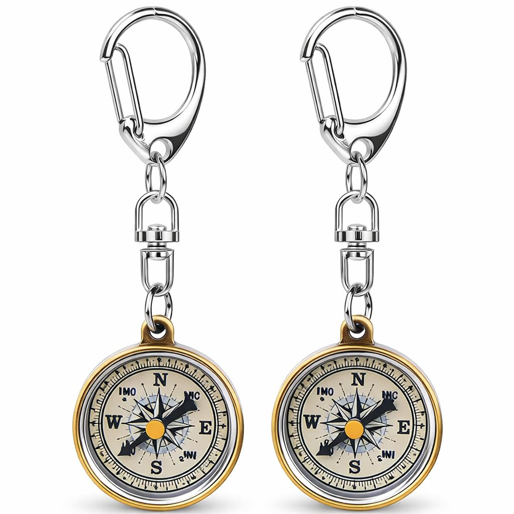Alomejor Pocket two-piece outdoor keychain with compact design for easy carry on hikes.
