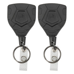 Alomejor retractable keychain close-up showing durable stainless steel body