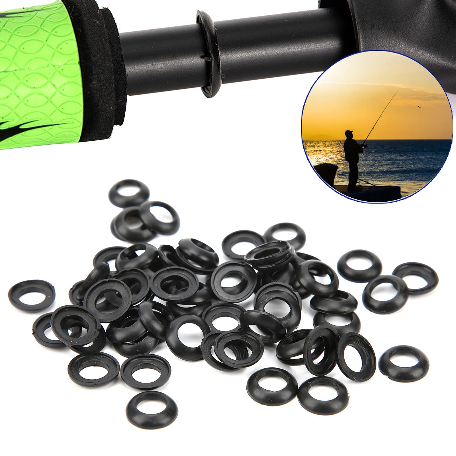 Alomejor rings prevent scratches and improve binding on the rod.