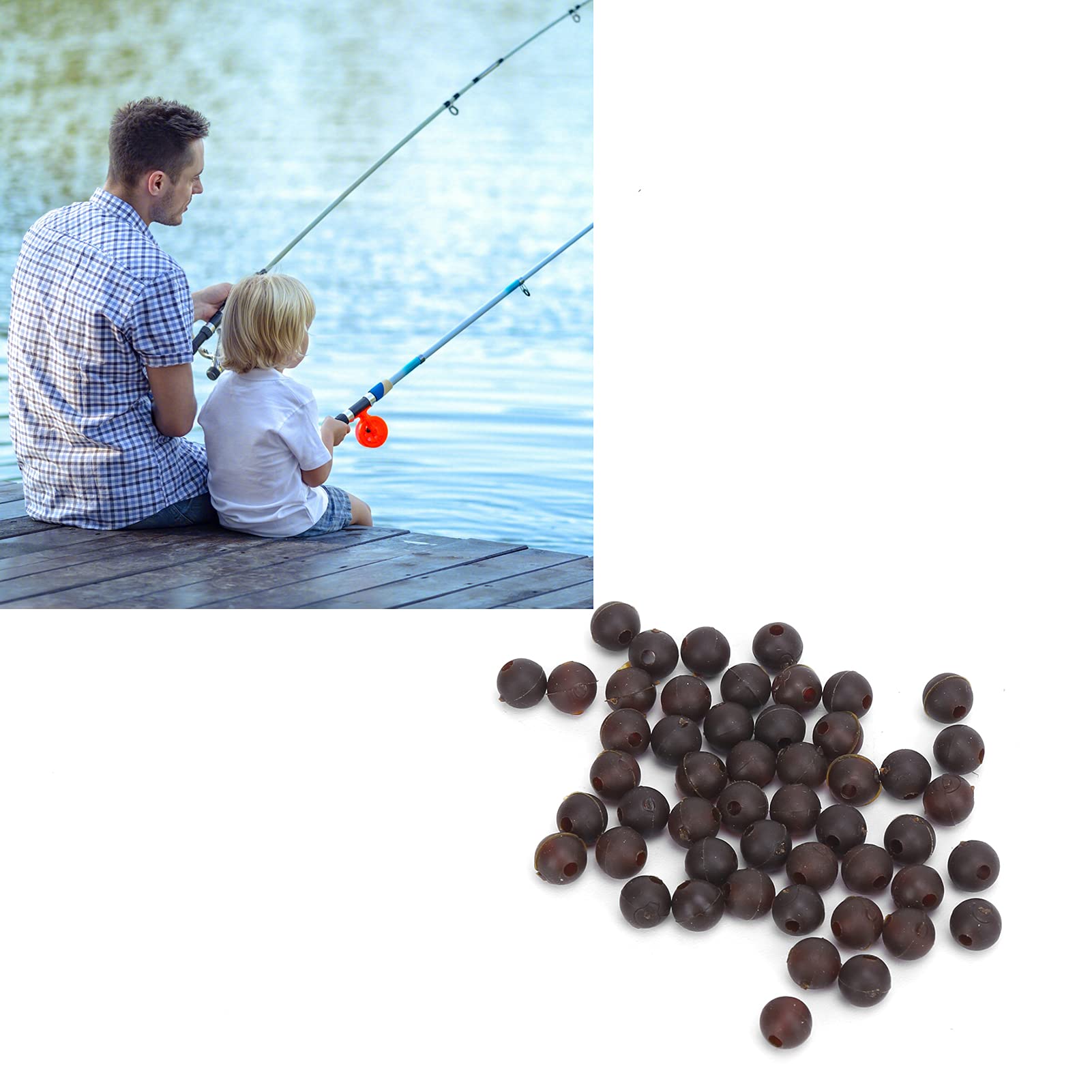 Alomejor rubber shock beads on bait enhance deep-water allure