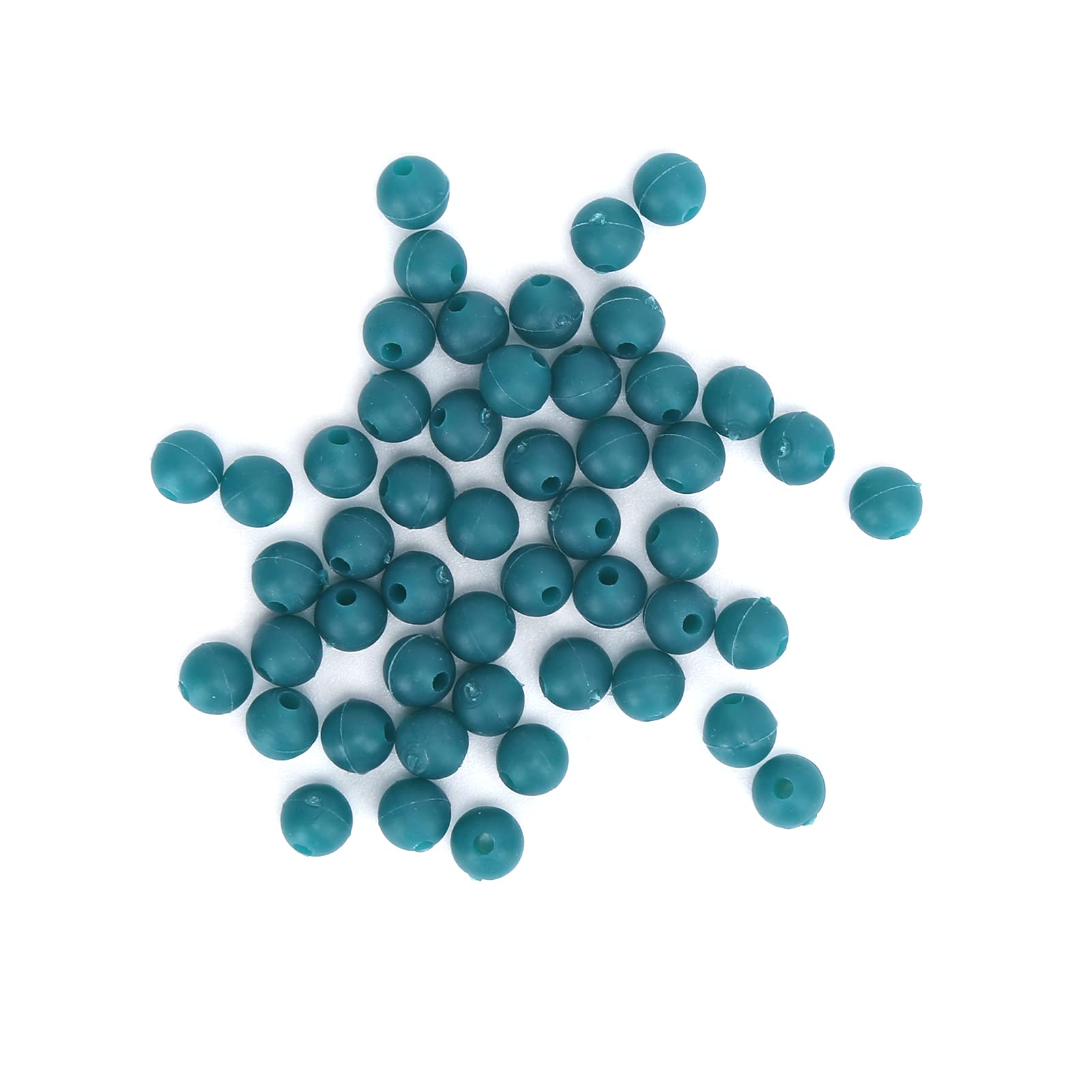 Beads reducing drag on deep-water carp rigs for smoother line flow