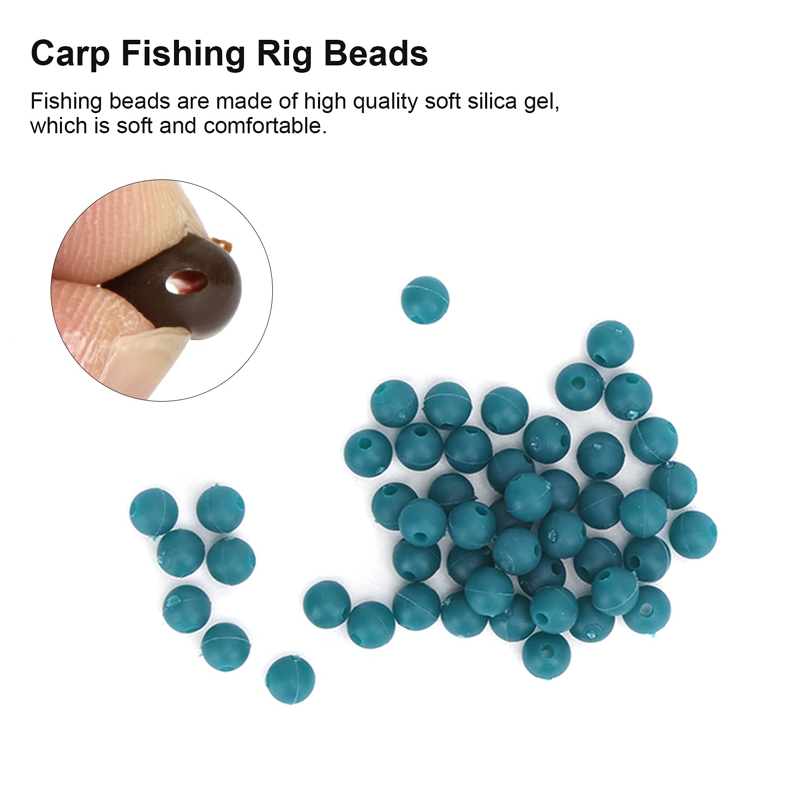 Beads secured on rig with quick attachment for fast setup