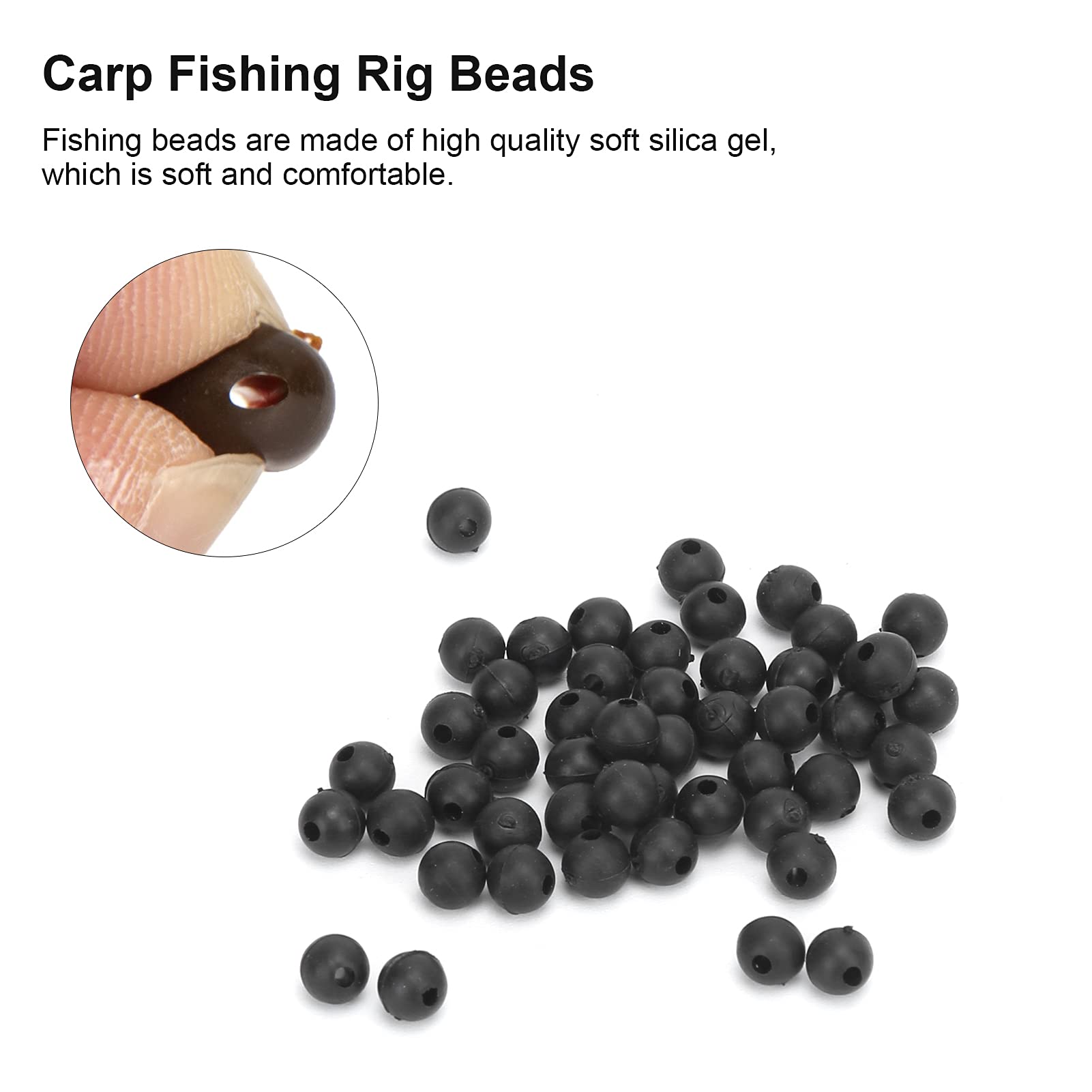 Alomejor rubber shock beads protect gear during casting and handling