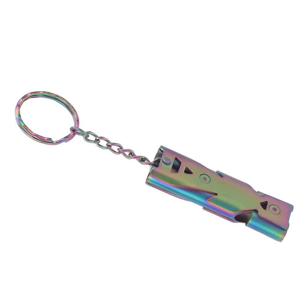 Lightweight Alomejor whistle resting on trail gear for safety.
