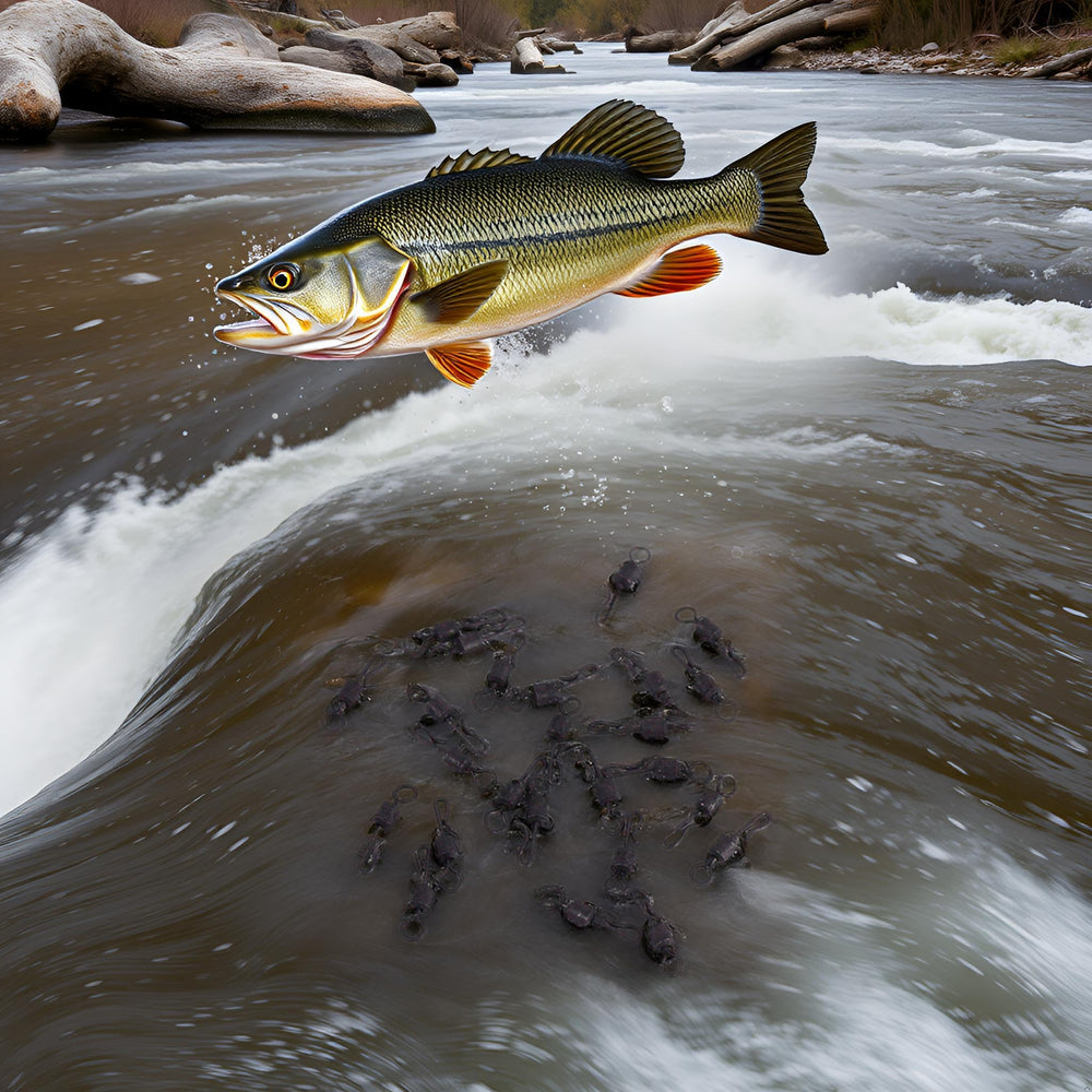 Alomejor heavy-duty swivel designed for bass and carp rigs with steady rotation.