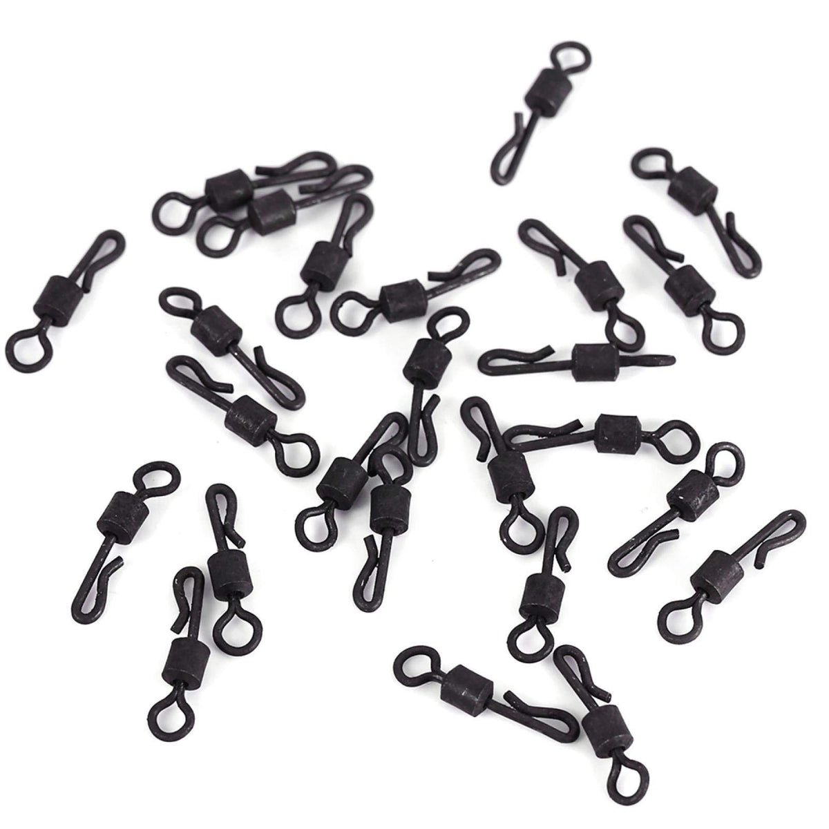 Alomejor Q-shaped fishing swivel close-up showing durable stainless steel construction for strong rigs.