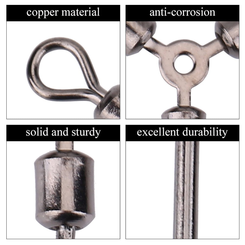 Alomejor swivels size variety kit for matching line strength and quick rig changes.