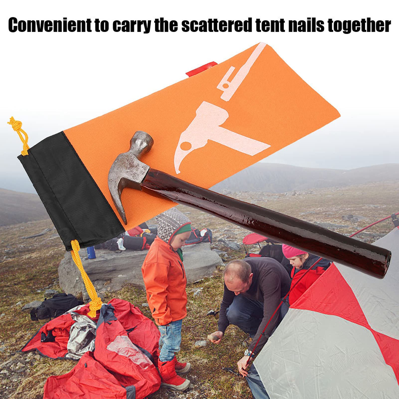 Alomejor orange pouch provides easy access and compact carry during trips.