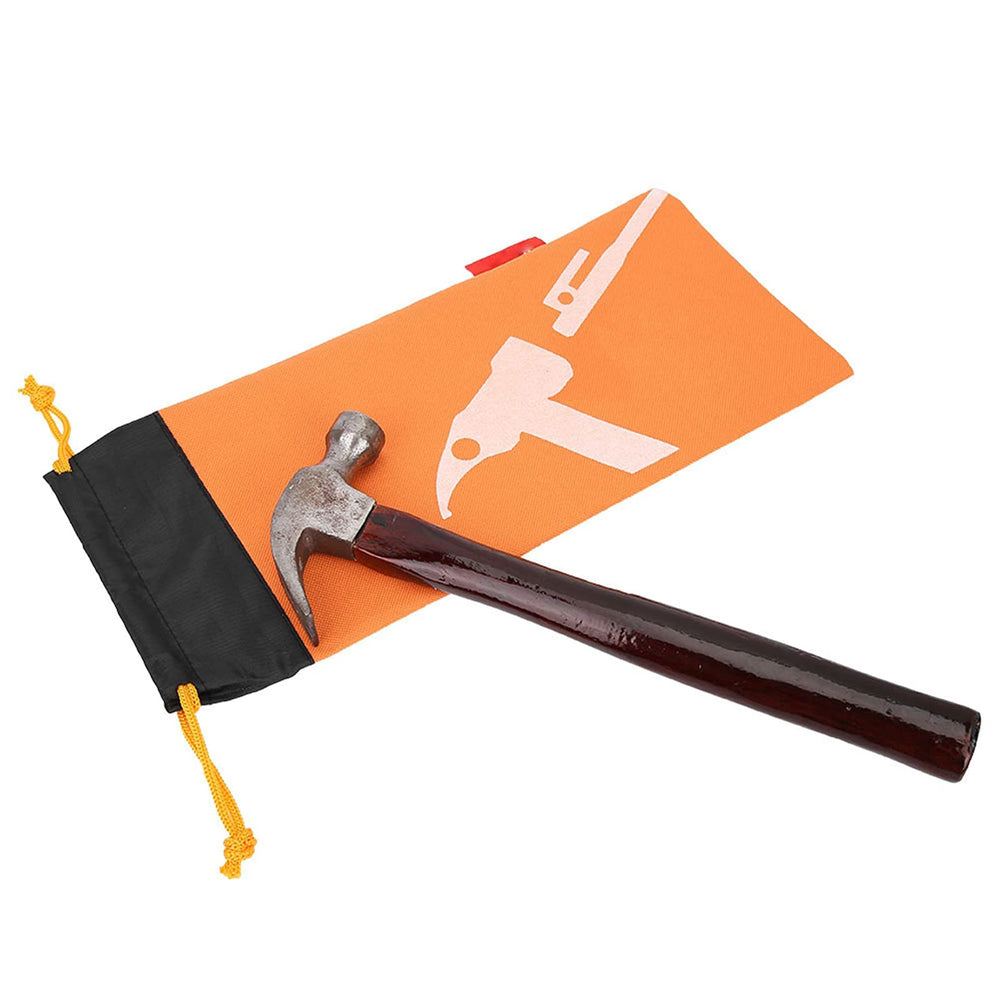 Alomejor orange tent peg bag Oxford cloth construction for long-lasting use.