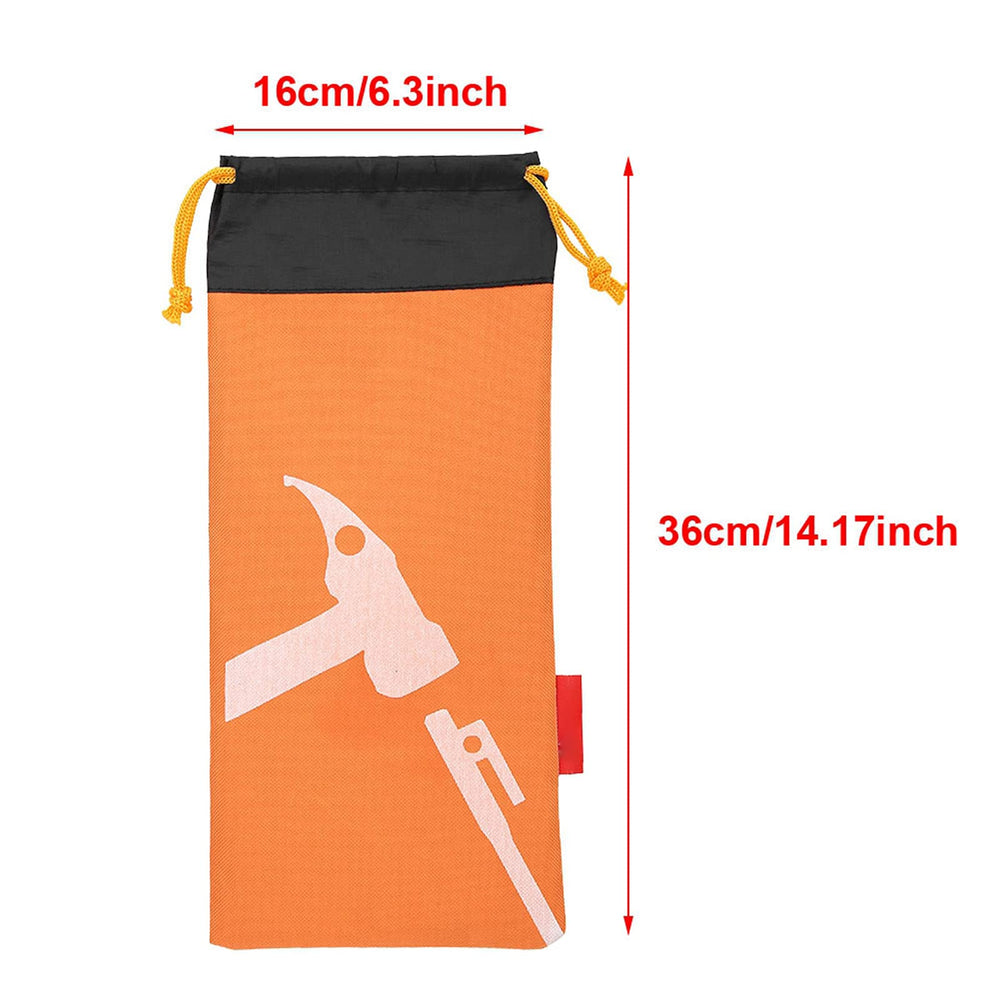 Alomejor orange tent peg bag stores versatile accessories for outdoor readiness.