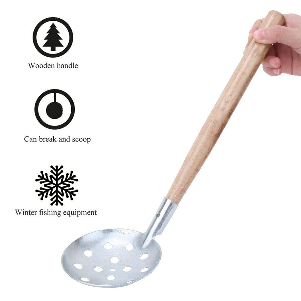 Alomejor winter outdoor fishing scoop ideal for clearing slush from holes.