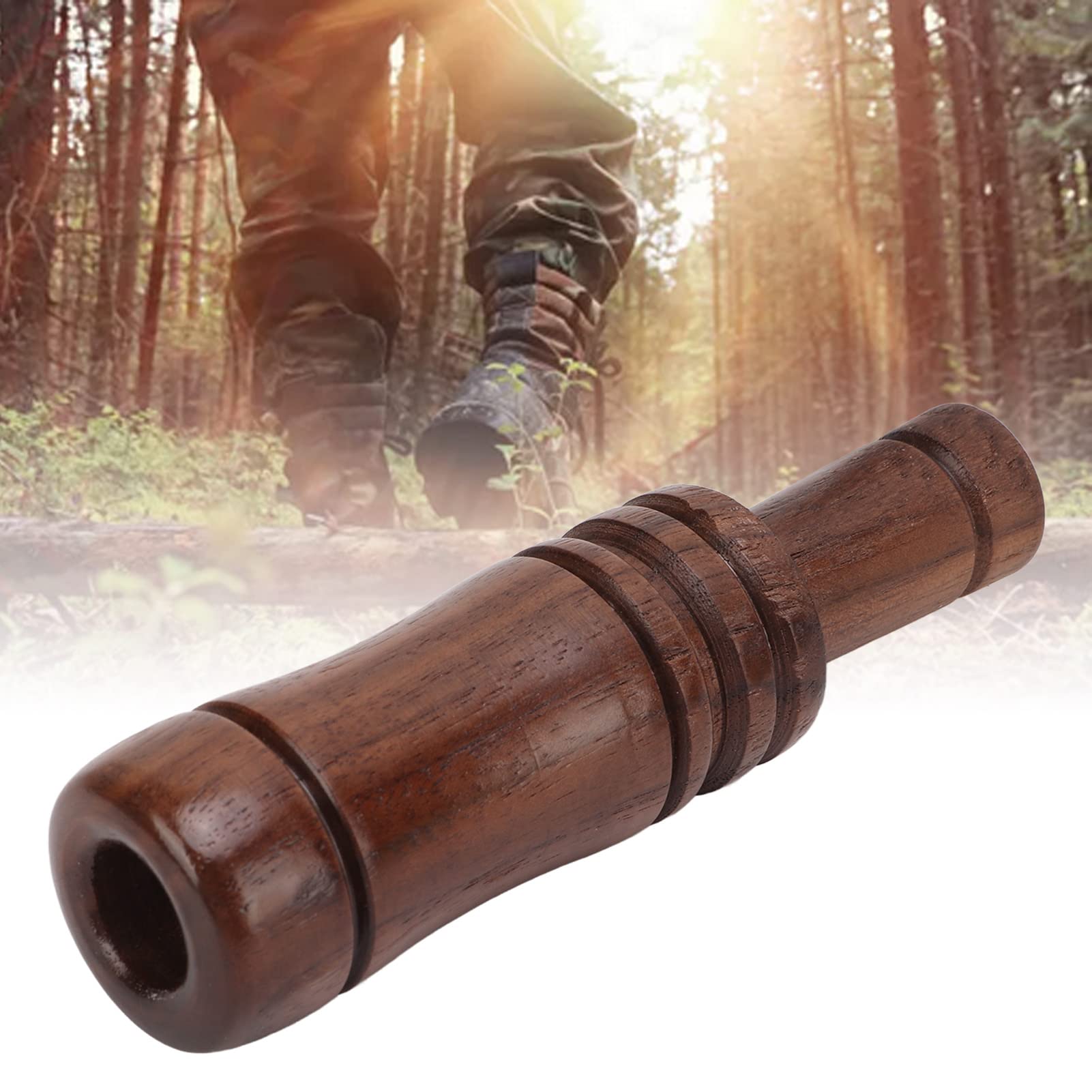 Alomejor wood duck call alloy sound piece enables versatile call options on site.