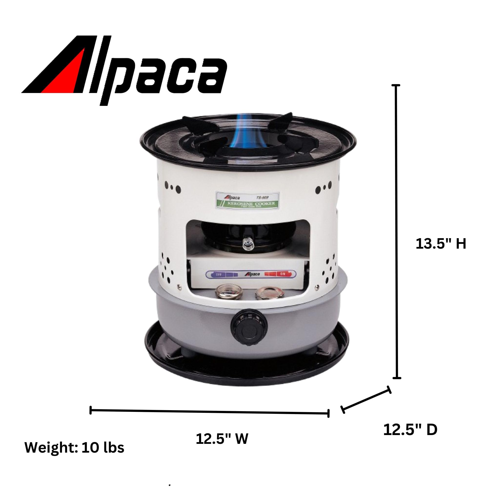No electricity required for off-grid use of the Alpaca stove