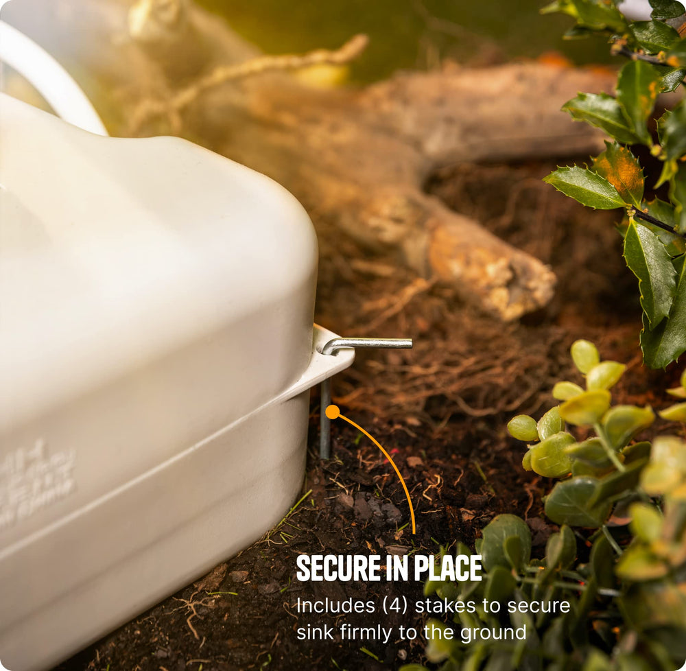 Alpcour portable camping sink carry bag and stake kit for secure transport and setup