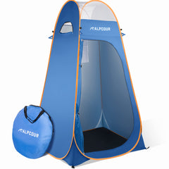 Alpcour portable pop up tent front view for private outdoor showers and changing.
