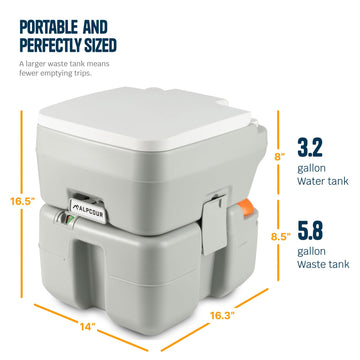 Alpcour portable toilet washing sprayer simplifies rinsing for a cleaner experience.