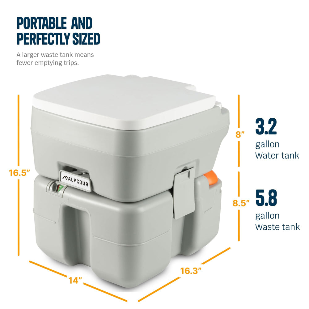 Alpcour portable toilet washing sprayer simplifies rinsing for a cleaner experience.