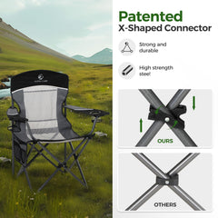 ALPHA CAMP chair padded armrests for relaxed outdoor seating