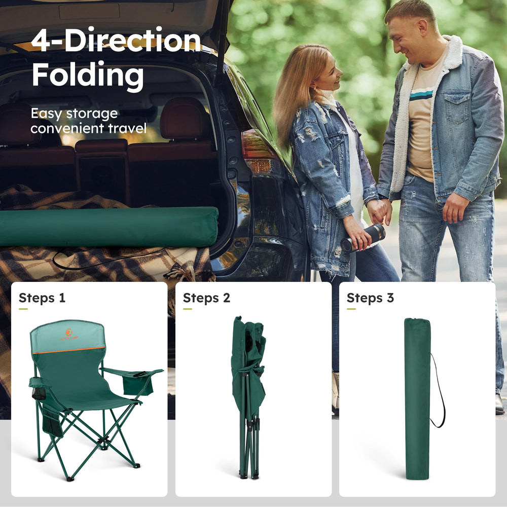 ALPHA CAMP supports up to 350 lbs for versatile seating options