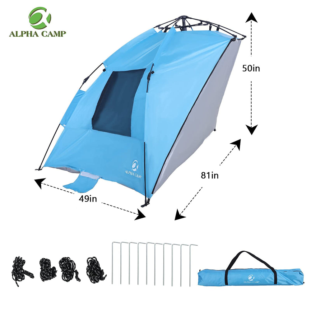 Alpha Camp carry bag makes transport and storage easy