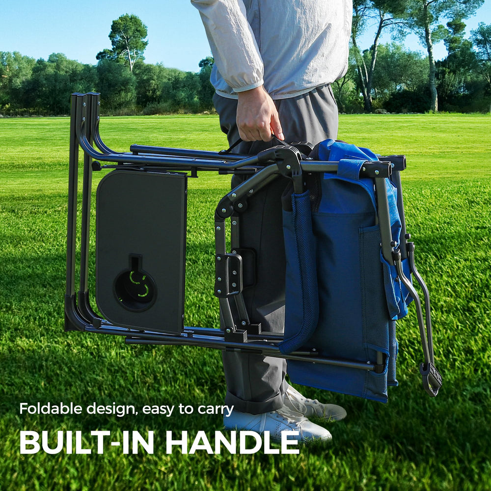 Alpha Camp breathable mesh backrest keeps you cool outdoors.