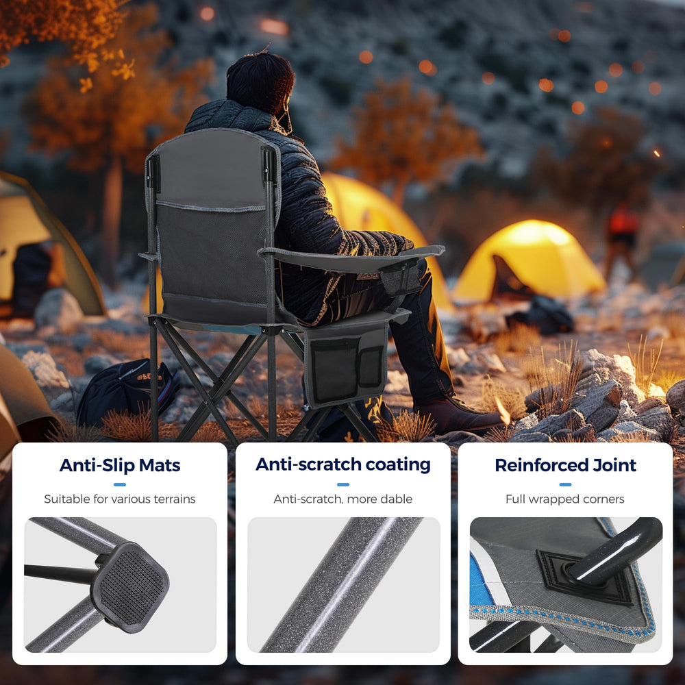 ALPHA CAMP chair carry bag makes transportation simple.