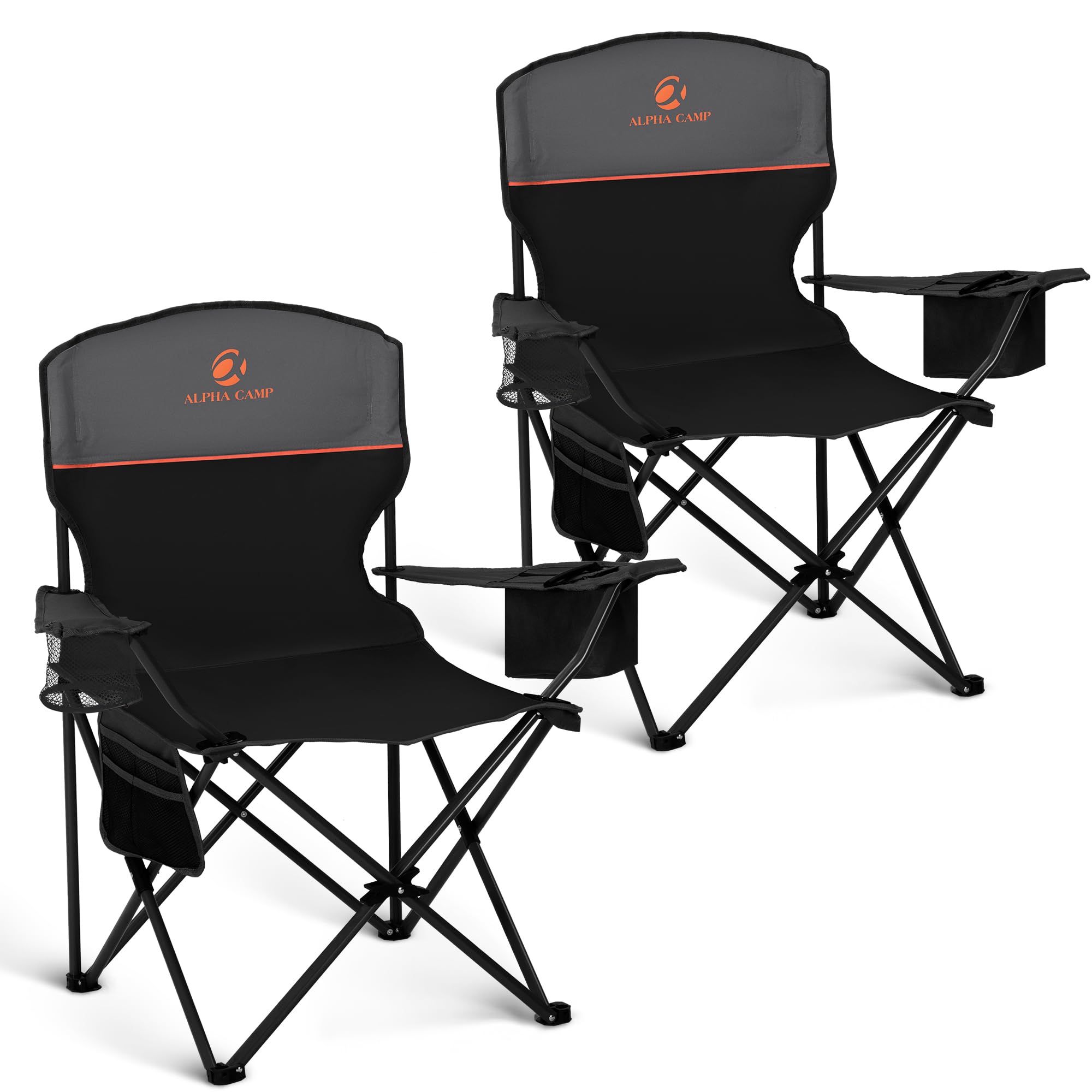 ALPHA CAMP chair pack folded for easy transport and storage