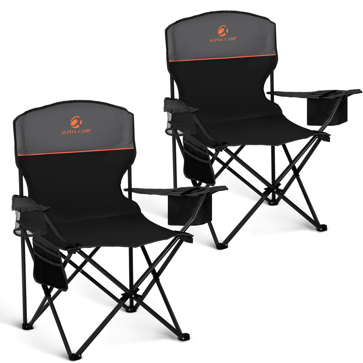 ALPHA CAMP chair pack folded for easy transport and storage