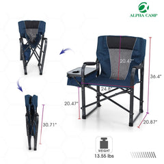 ALPHA CAMP Director Chair folded compact for easy transport