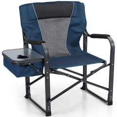 ALPHA CAMP Director Chair with cooler bag and side table for outdoor comfort