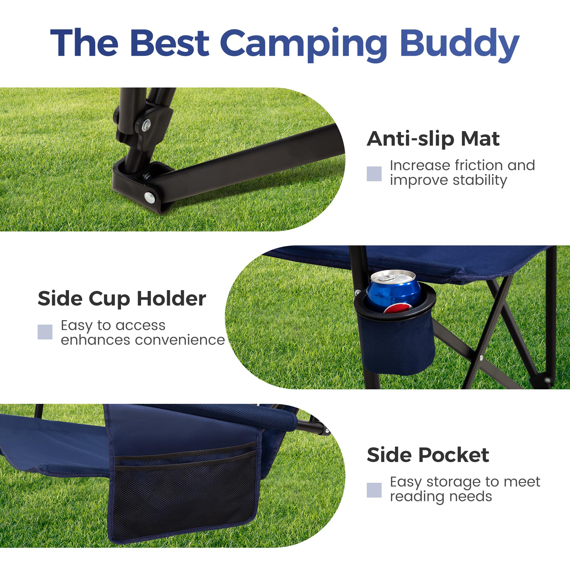 ALPHA CAMP folded-compact design simplifies storage and transport