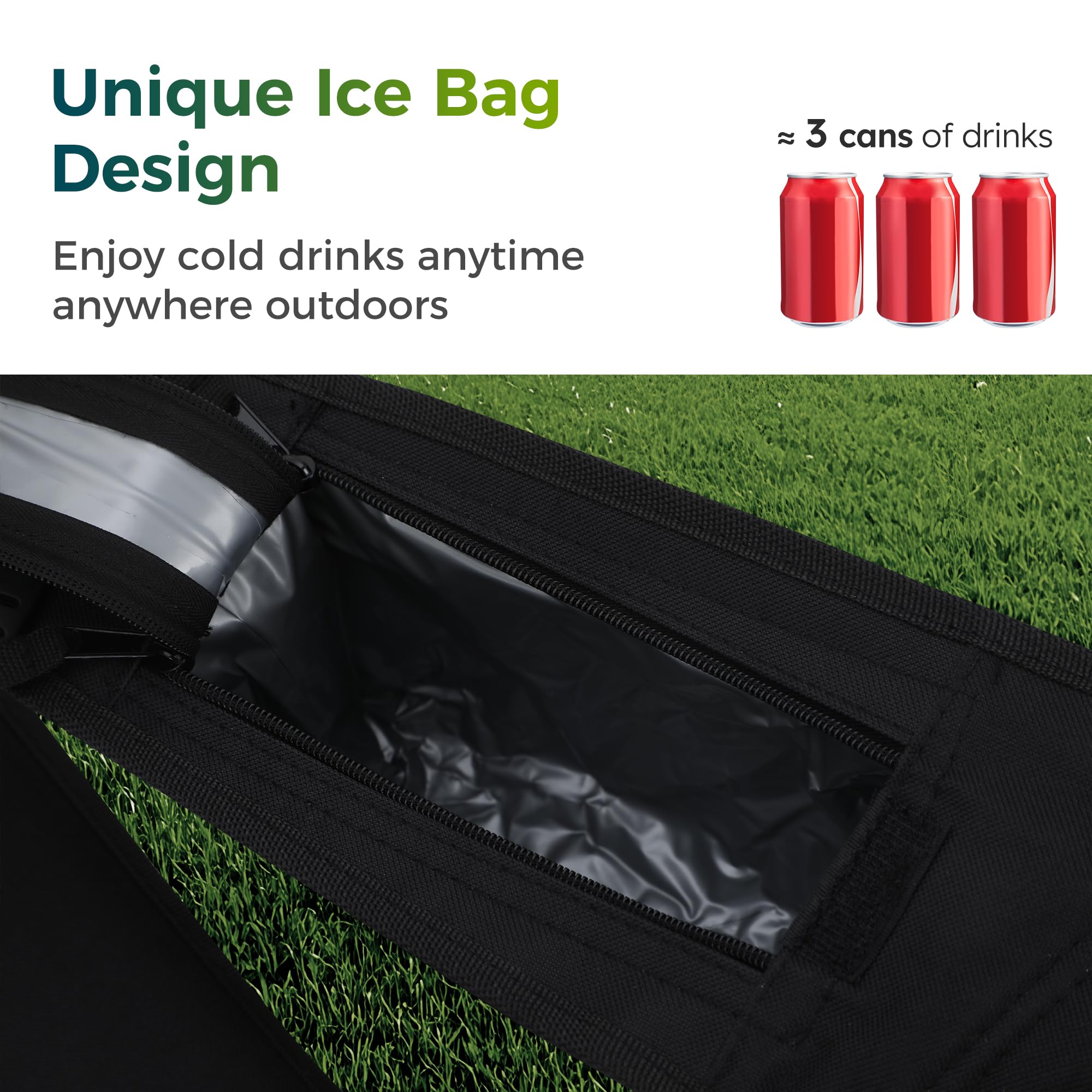 ALPHA CAMP chair cooler pouch attached keeps drinks cool outdoors